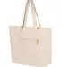 Q-Tees Q1300 19L Zippered Tote Natural/ Natural side view