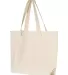 Q-Tees Q1500 34.6L Large Canvas Deluxe Tote Natural/ Natural side view