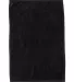 Q-Tees T200 Hemmed Hand Towel Black front view