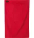 Q-Tees T200 Hemmed Hand Towel Red back view