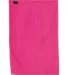 Q-Tees T300 Deluxe Hemmed Hand Towel Hot Pink back view