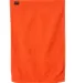 Q-Tees T300 Deluxe Hemmed Hand Towel Orange back view