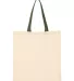 Q-Tees QTB6000 Economical Tote with Contrast-Color Natural/ Army back view