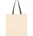 Q-Tees QTB6000 Economical Tote with Contrast-Color Natural/ Army front view