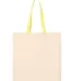 Q-Tees QTB6000 Economical Tote with Contrast-Color Natural/ Yellow back view
