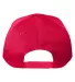 Big Accessories BX020SB Adult Structured Twill 6-P RED back view