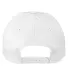 Big Accessories BX880SB Unstructured 6-Panel Cap WHITE back view