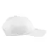 Big Accessories BX880SB Unstructured 6-Panel Cap WHITE side view