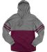 Boxercraft T18 Women's Hooded Pom Pom Jersey in Granite/ maroon front view