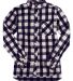 Boxercraft F50 Women's Flannel Shirt in Navy/ natural buffalo front view