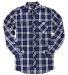 Boxercraft F50 Women's Flannel Shirt in Navy/ silver