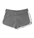 Boxercraft YR65 Girls' Relay Shorts Granite/ White front view