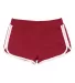 Boxercraft YR65 Girls' Relay Shorts Red/ White front view