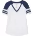 Boxercraft YT54 Girls' Arena T-Shirt White/ Navy front view