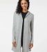 Boxercraft L08 Women's Cuddle Fleece Cardigan in Oxford heather front view