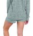 Boxercraft L11 Women's Cuddle Fleece Shorts in Oxford heather back view