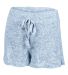 Boxercraft L11 Women's Cuddle Fleece Shorts in Sky blue heather front view