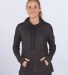 Boxercraft L12 Women's Cuddle Cowl Pullover in Black heather front view