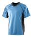 Augusta Sportswear 243 WICKING SOCCER SHIRT in Columbia blue/ black front view