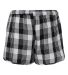 Boxercraft FL02 Women's Loungelite Shorts Black/ White Plaid back view