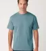 Cotton Heritage OU1690 Garment Dye Short Sleeve in Dusty teal front view