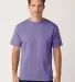 Cotton Heritage OU1690 Garment Dye Short Sleeve in Purple haze front view