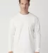 Cotton Heritage OU1964 Garment Dye Long Sleeve in White front view