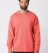 Cotton Heritage OU1964 Garment Dye Long Sleeve in Flamingo front view
