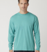 Cotton Heritage OU1964 Garment Dye Long Sleeve in Sea green front view