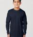 Cotton Heritage YC1146 Youth Long Sleeve Tee in Navy blazer