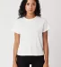 Cotton Heritage OW1086 High-Waisted Crop Tee White front view