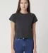 Cotton Heritage OW1086 High-Waisted Crop Tee in Vintage black front view
