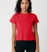 Cotton Heritage OW1086 High-Waisted Crop Tee in Team red front view
