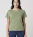 Cotton Heritage OW1086 High-Waisted Crop Tee in Artichoke front view
