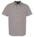 Burnside Clothing 9290 Peached Printed Poplin Shor Grey/ White Dot front view