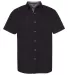 Burnside Clothing 9290 Peached Printed Poplin Shor Black/ White Dot front view