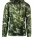 Burnside Clothing 8670 Performance Raglan Pullover Army Tie Dye front view