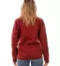 Burnside Clothing 5901 Women's Sweater Knit Jacket in Heather red back view