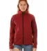 Burnside Clothing 5901 Women's Sweater Knit Jacket in Heather red front view