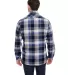 Burnside Clothing 8212 Open Pocket Long Sleeve Fla in Blue/ ecru back view