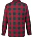 Burnside Clothing 8212 Open Pocket Long Sleeve Fla in Red/ heather black back view