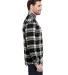 Burnside Clothing 8212 Open Pocket Long Sleeve Fla in Black/ ecru side view