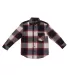 Burnside Clothing 4212 Youth Open Pocket Long Slee Crimson/ Ecru front view