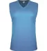 C2 Sport 5663 Women's Sleeveless V-Neck T-Shirt Columbia Blue front view