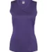 C2 Sport 5663 Women's Sleeveless V-Neck T-Shirt Purple front view