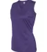C2 Sport 5663 Women's Sleeveless V-Neck T-Shirt Purple side view