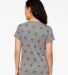 Code V 3629 Women's Star Print Scoop Neck Tee in Granite heather star
