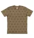 Code V 3929 Star Print Tee Military Green Star front view