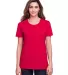 Fruit of the Loom IC47WR Women's Iconic T-Shirt True Red front view