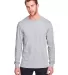 Fruit of the Loom IC47LSR Unisex Iconic Long Sleev Athletic Heather front view